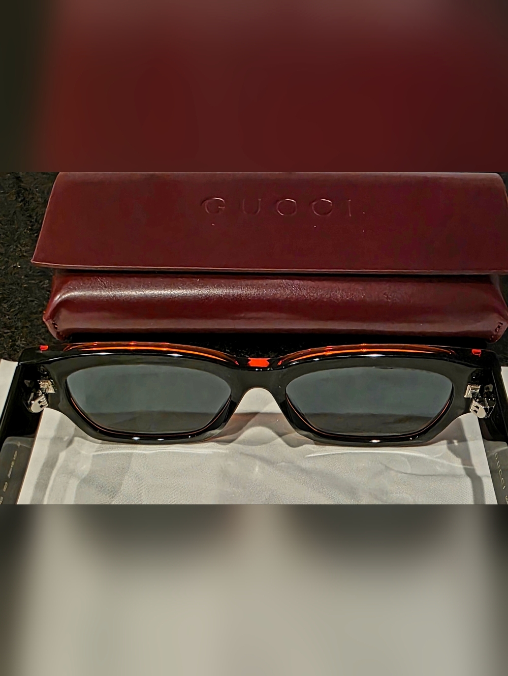 Gucci Blue Pilot Men's Sunglasses - Picture 5 of 10